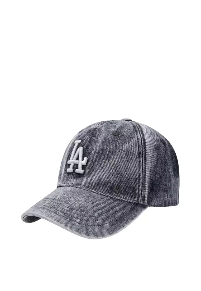 キャップ MLB Korea Heavy Wash Unstructured Ball Cap LA Charcoal Grey Jual MLB Korea Heavy Washing Unstructured Ball Cap - LA