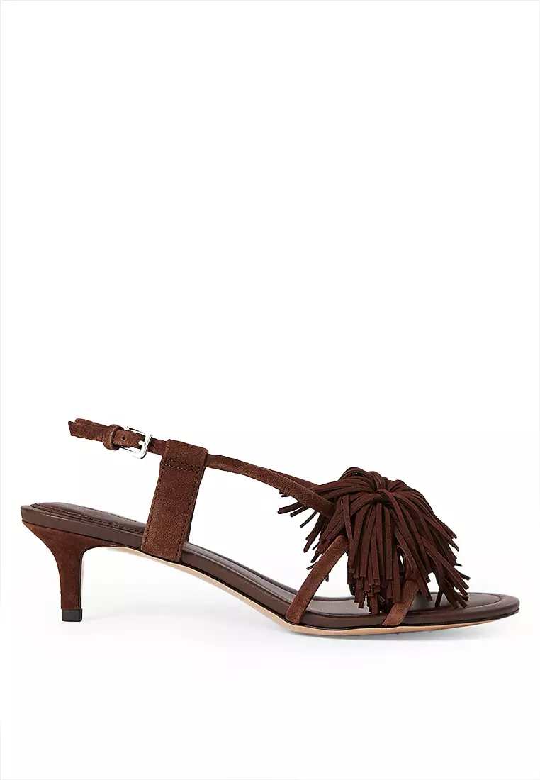 Discount on & Other Stories  shoes - SKU: Fringed Leather Heel Sandals