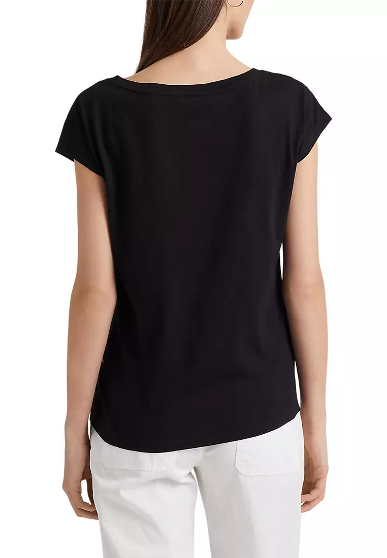 Lauren Ralph Lauren Logo-Print Cotton-Blend Top
