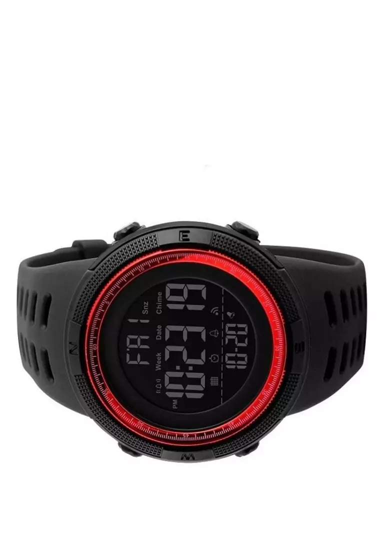 Jam Tangan Kasual Digital Pria Waterproof 50m Strap Tali Material Silicone HT65 ORIGINAL