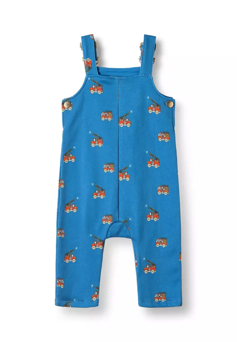 Dorset Golden overalls for baby with fire truck