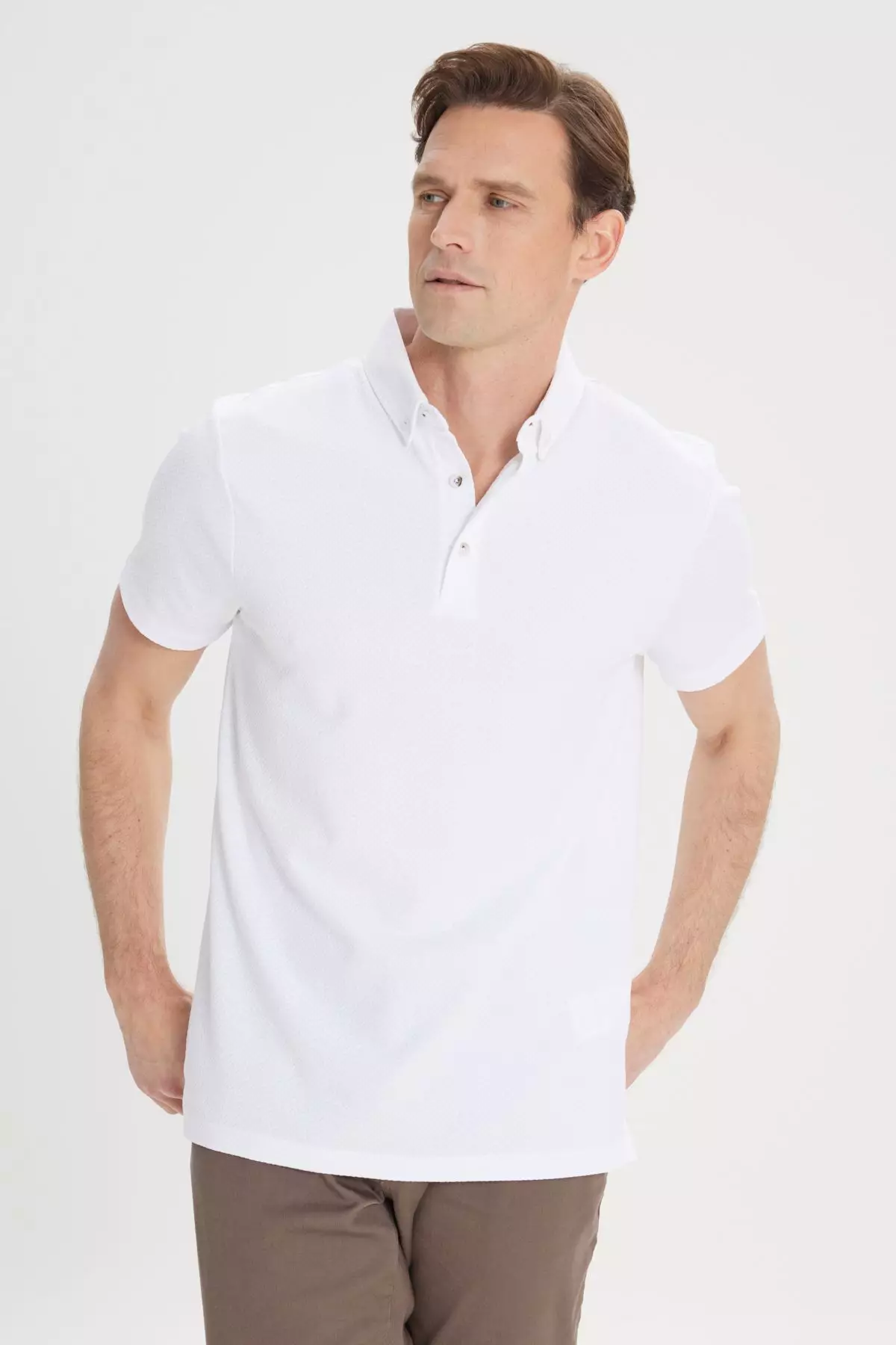Slim Fit Polo Neck Shirt