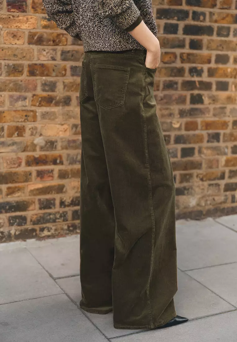 Wide-Leg Corduroy Jeans