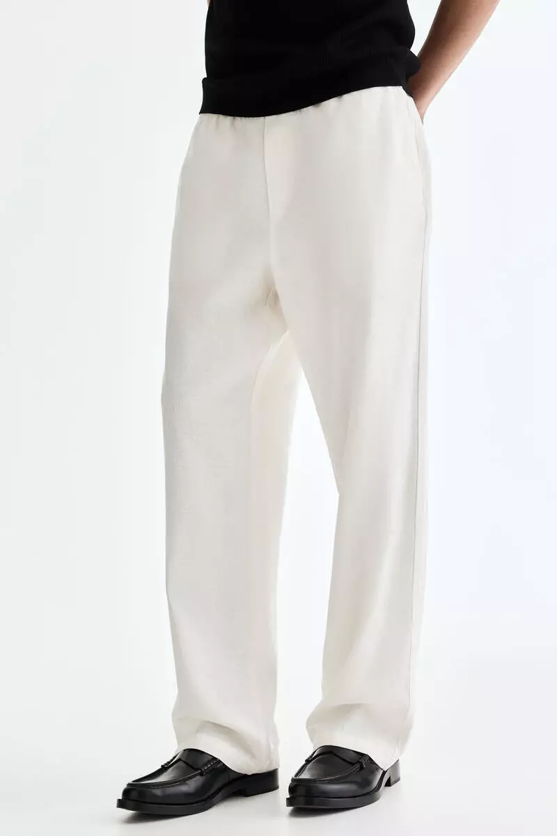 Relaxed Fit Linen-blend trousers