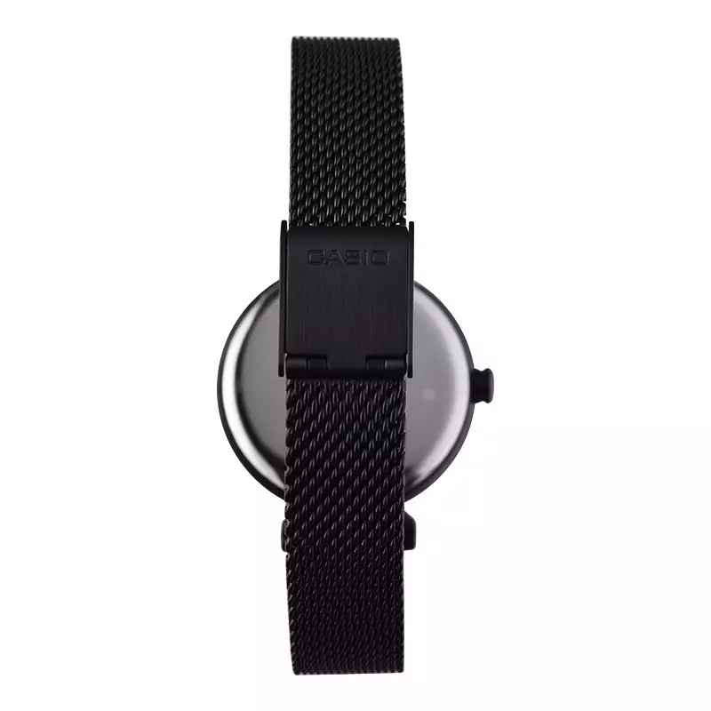 Jam Tangan Wanita Casio General LTP-2023VMB-1CDR Black Dial Black Mesh Band + Bangle