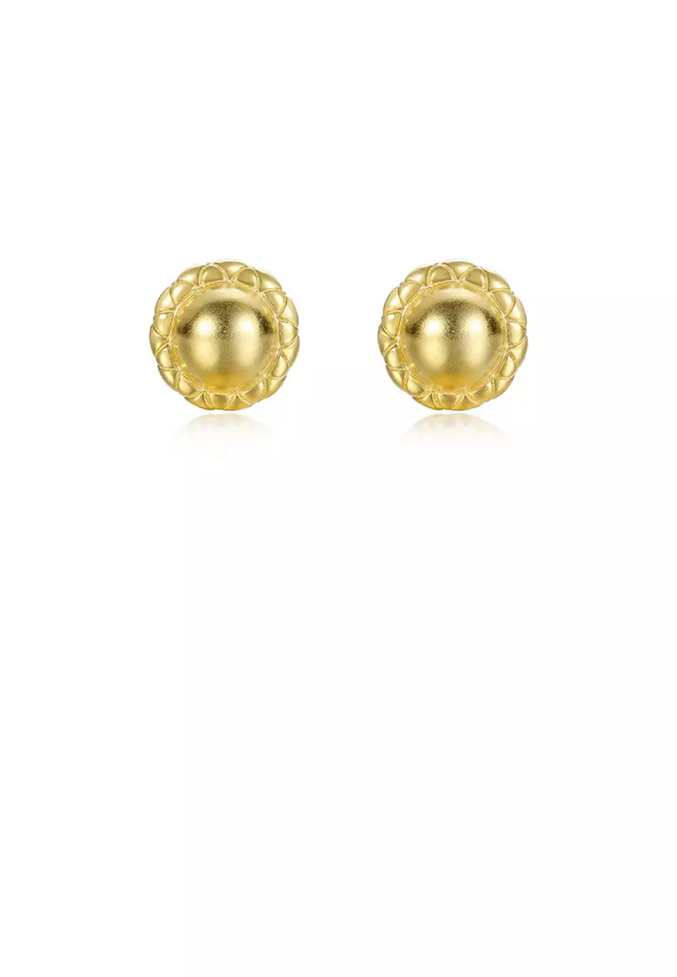 Buy Glamorousky 925 Sterling Silver Plated Gold Simple Fashion