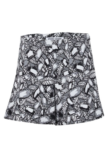Opening Ceremony black Pre-Loved opening ceremony Grey Print Shorts 9BF21AA35D98ACGS_1