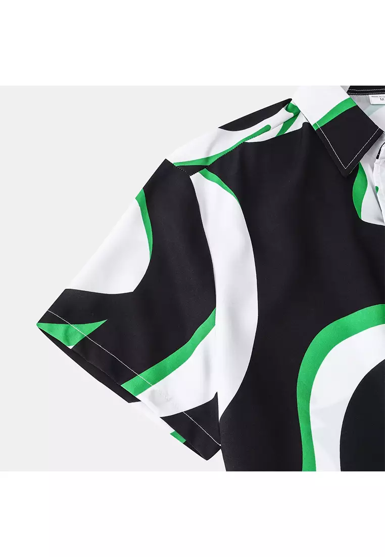 Hawaiian Print Short-Sleeved Shirt YL-C249