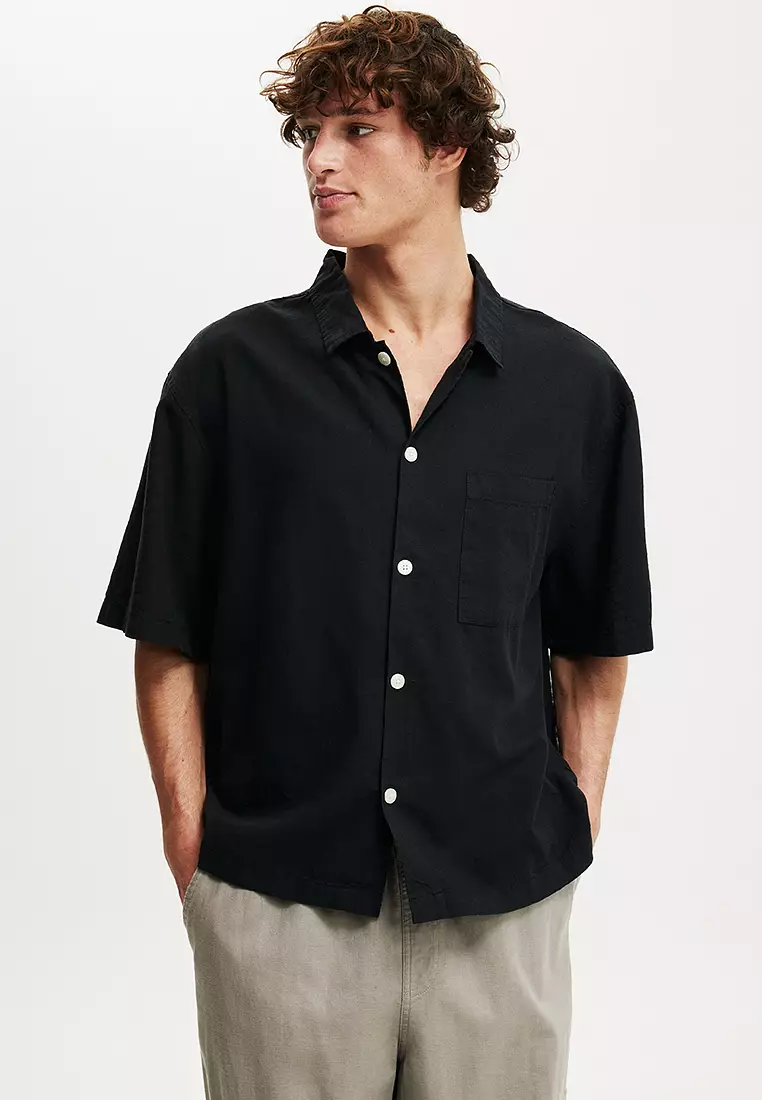 Eli Linen Blend Short Sleeve Shirt