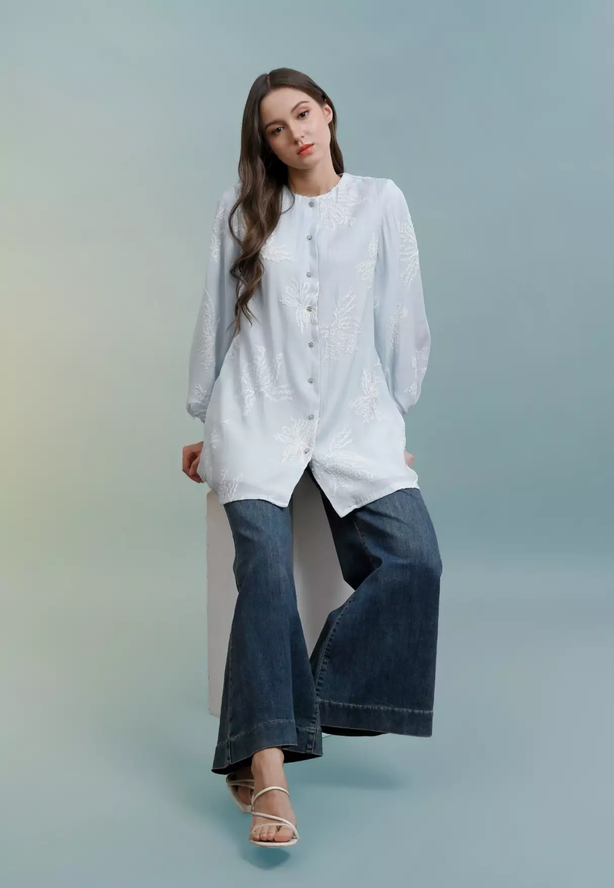 Sena Blouse - Sky