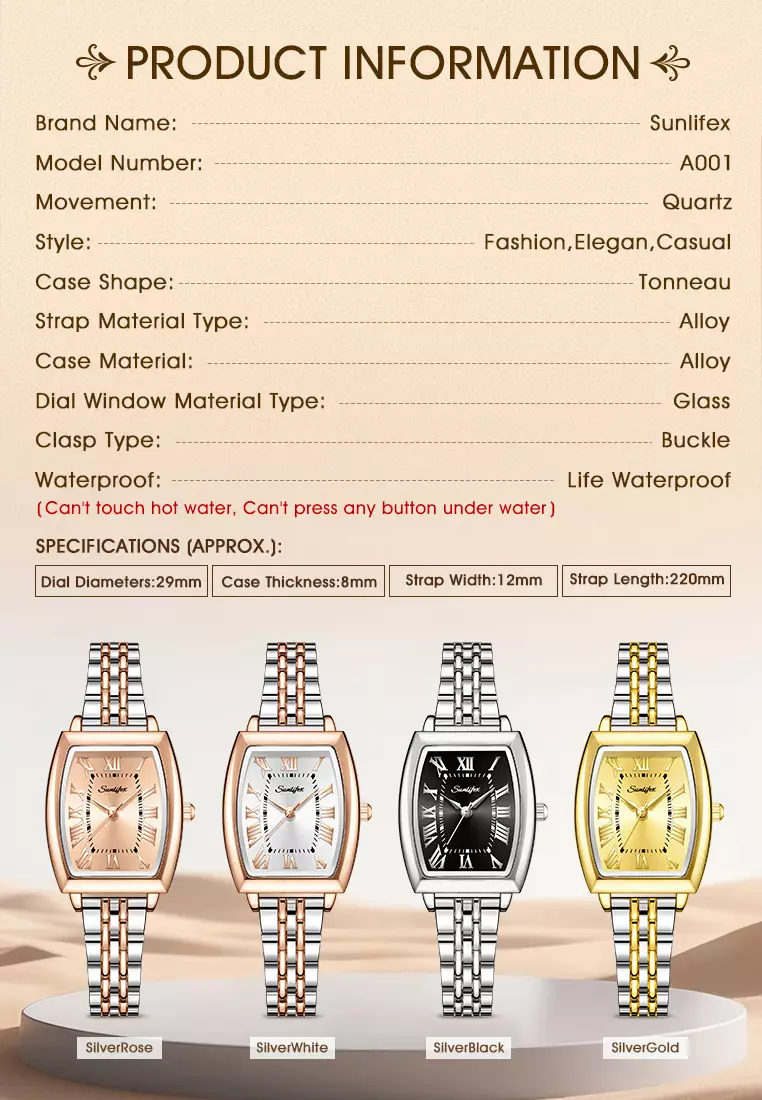 Jam Tangan Wanita Original Vintage Roman Design Anti Air Tali Alloy Jam Tangan Cewek silverrose