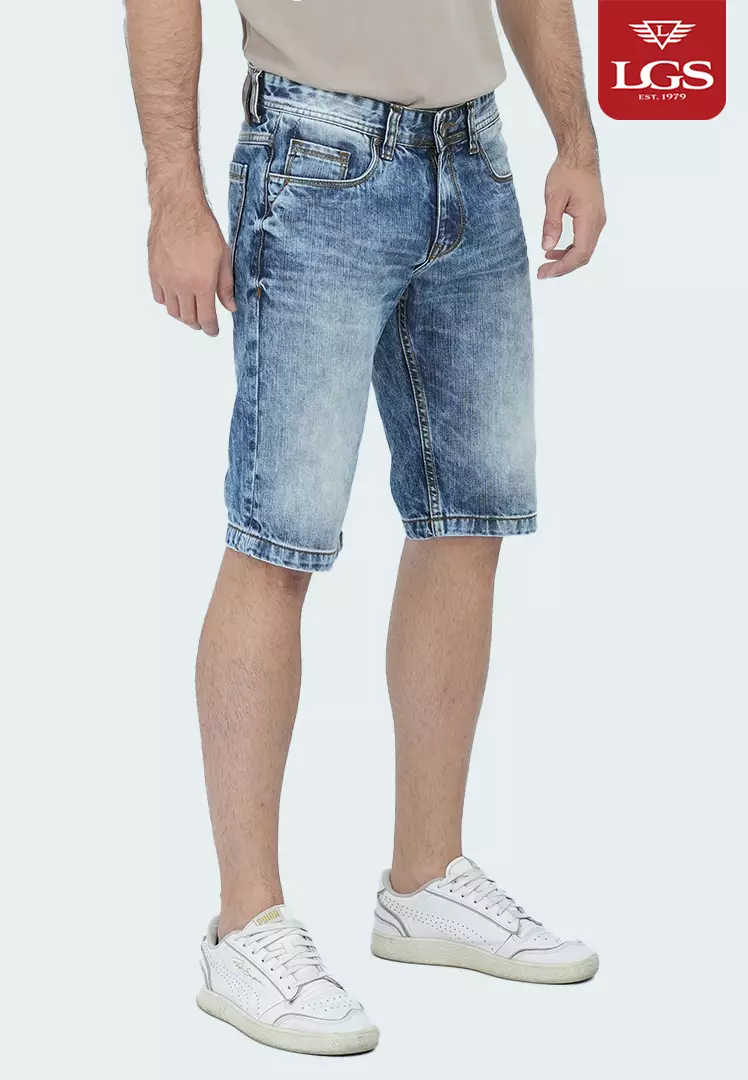 LGS - Celana Pendek - Jeans - Light Blue - Washed Denim - JSS.293.P080.A691.C