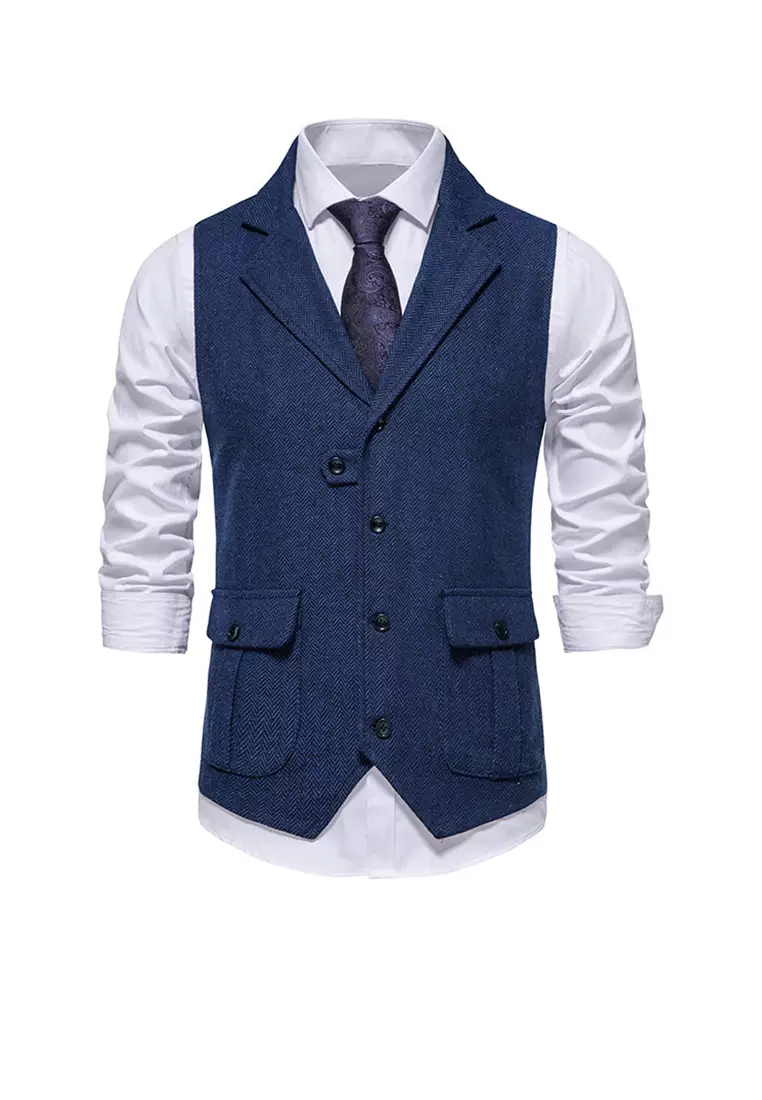 Buy HAPPY FRIDAYS Lapel Suit Vest ZQ1318M88 2026 Online | ZALORA