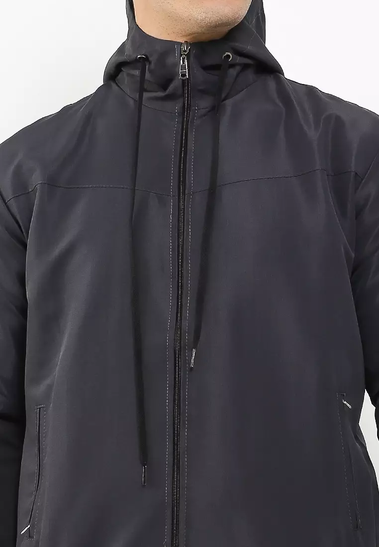 GRAHANGGRA Jaket Taslan Hoodie - Dark Grey