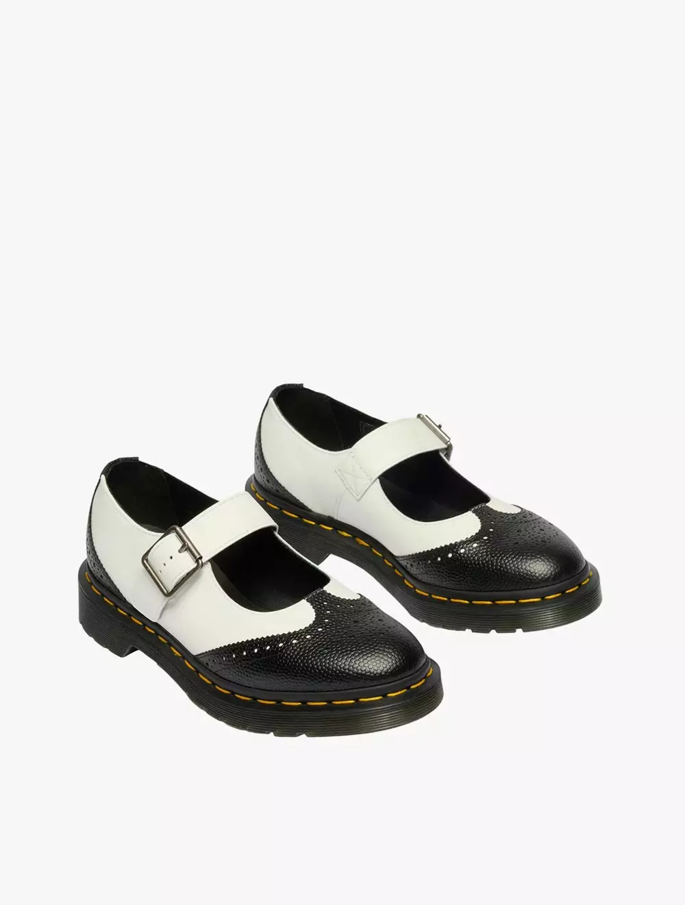 Dr. Martens MJ BW Black+White Atlas Pebble Grain+Smooth