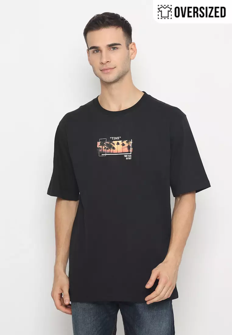 RBJ T-Shirt Cotton Combed Oversized Pria 2079350051