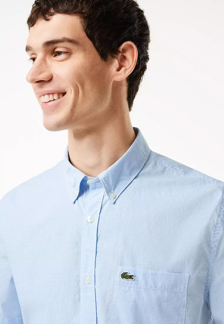 Short Sleeved Regular Fit Gingham Print Shirt