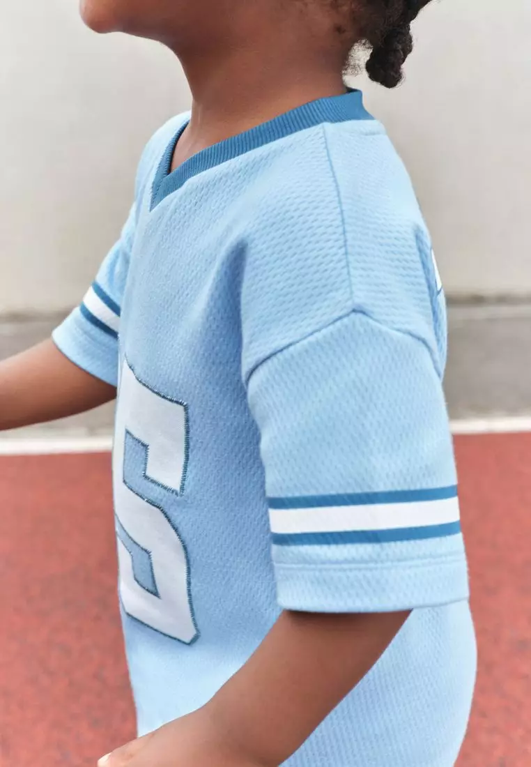 Short Sleeve Varsity Shorts Set