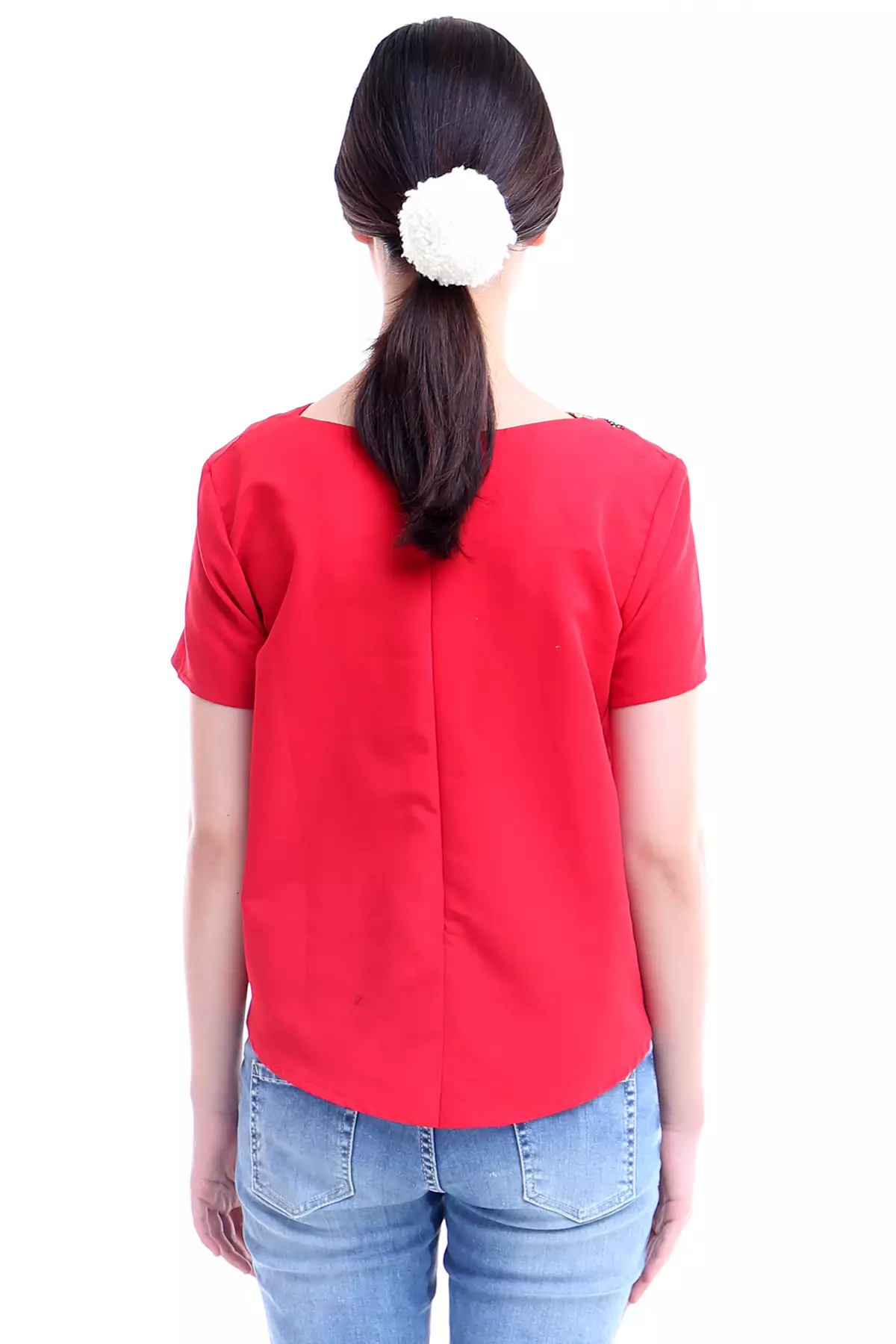 Lituhayu Papilon Mawar Merah Blus Batik