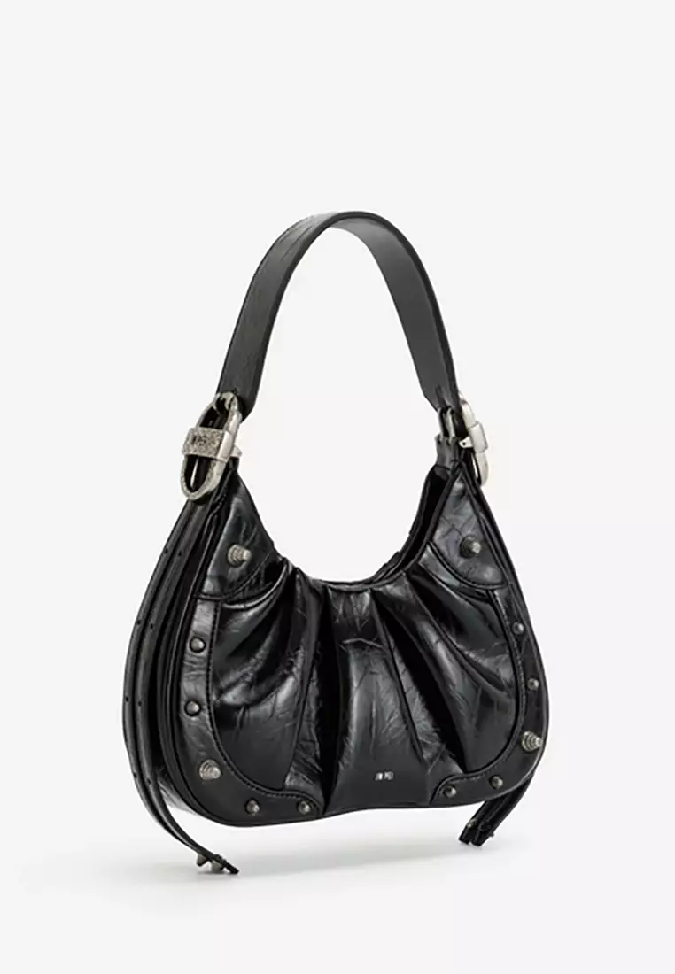 Buy JW PEI Jw Pei Women's Gabbi Crushed Ruched Hobo Handbag - Black ...