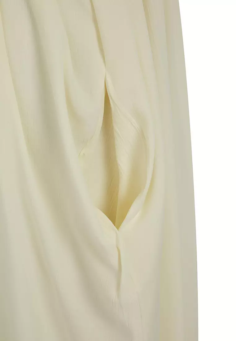 Beige Maxi Woven Belted Beach Dress Tbess25El00086