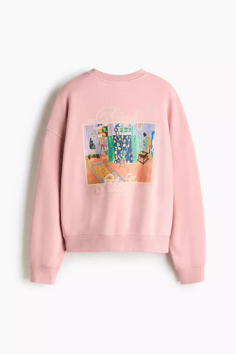 Oversized print-motif sweatshirt