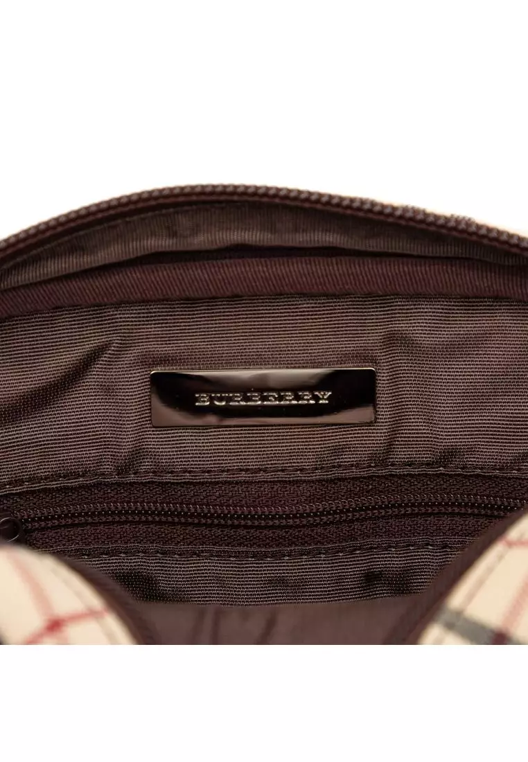 Pre-Loved Burberry House Check Canvas Crossbody