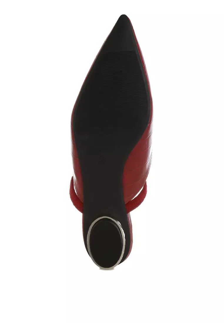 Keledai Croco Hak Fantasi Dalam Warna Merah