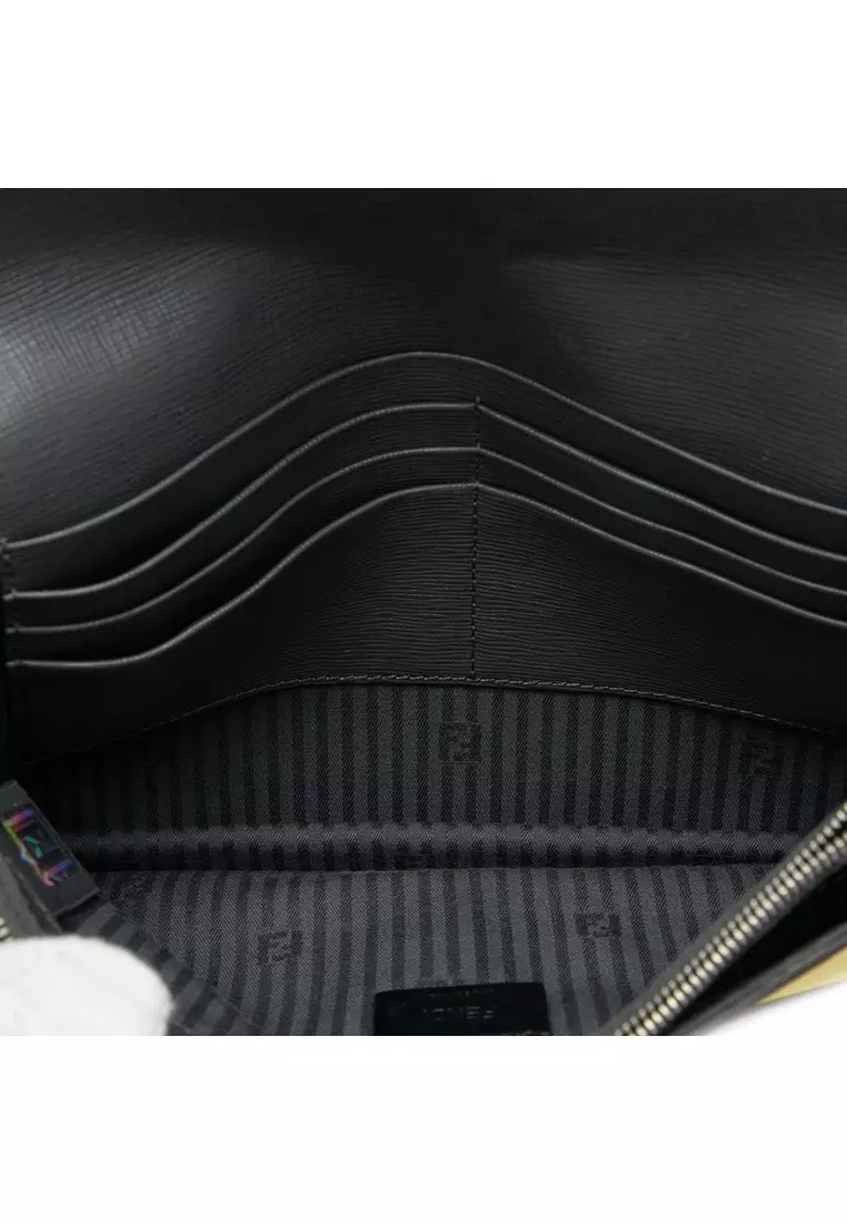 Pre-Loved Fendi Bicolor Leather 2jours Envelope Clutch