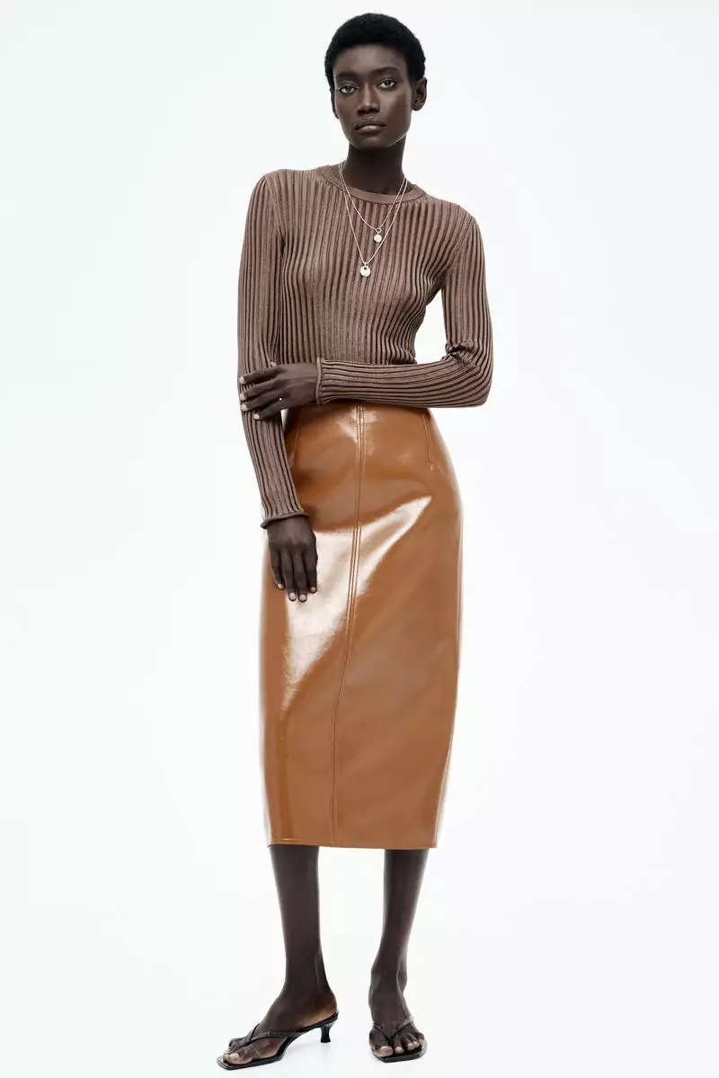 Pencil Skirt Ladies Skirts H&m Pencil Skirt Khaki Green Ladies - Main Image