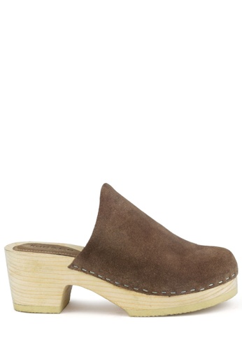 Rag & CO. brown Darcie Taupe Suede Clogs 86750SHF9073F6GS_1