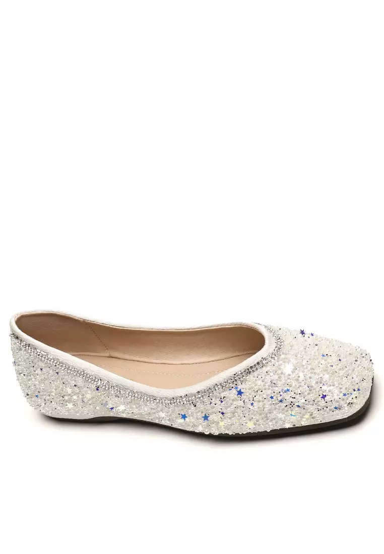 Discount on Twenty Eight Shoes  shoes - SKU: Square Sequin Flat Shoes Ww5933-12