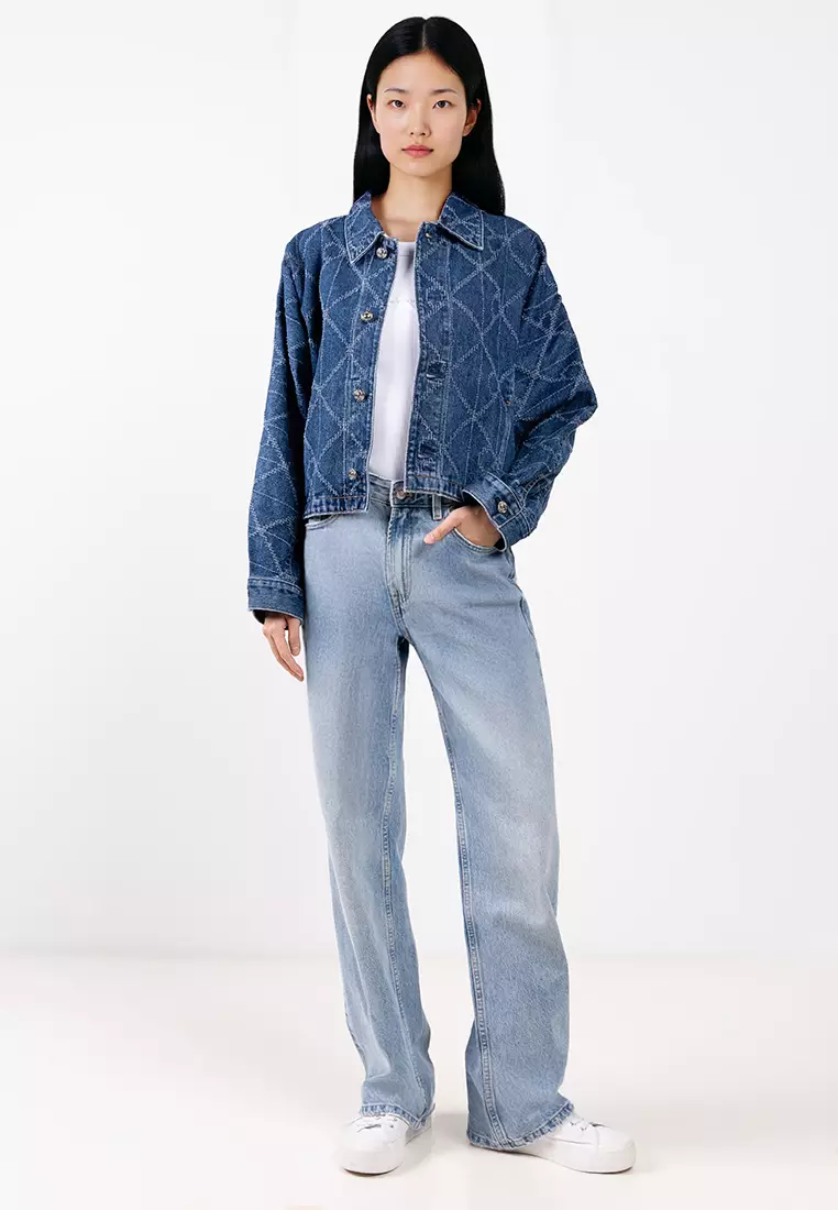 Allover Logo Denim Jacket - Calvin Klein Jeans