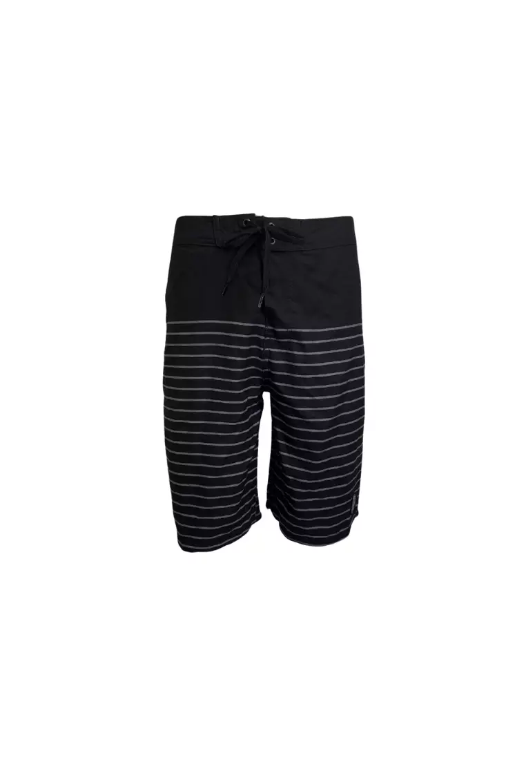 Dark Voyager Board Shorts with Elasticated Waistband Swimwear for Men