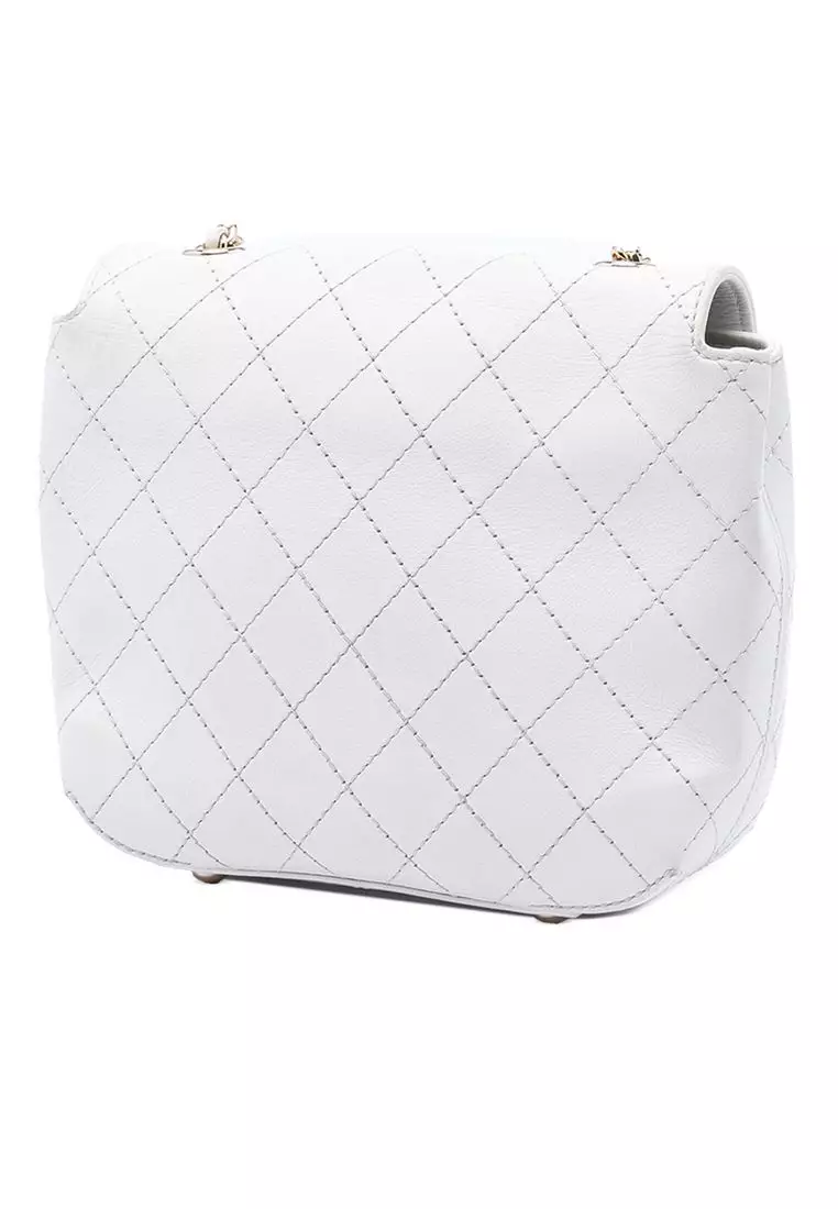 Pre-Loved Chanel Small Stitched Calfskin Covered Cc Flap