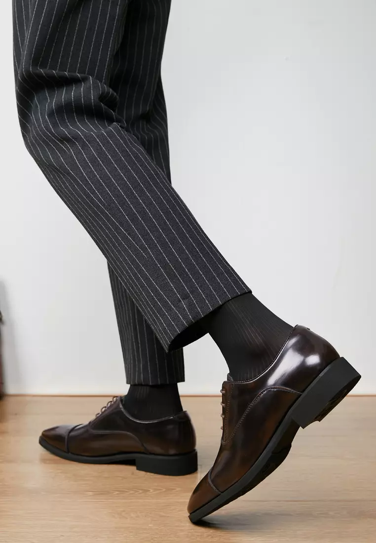 Glossy Leather Cap Toe Oxford Shoes KB22KB05-2