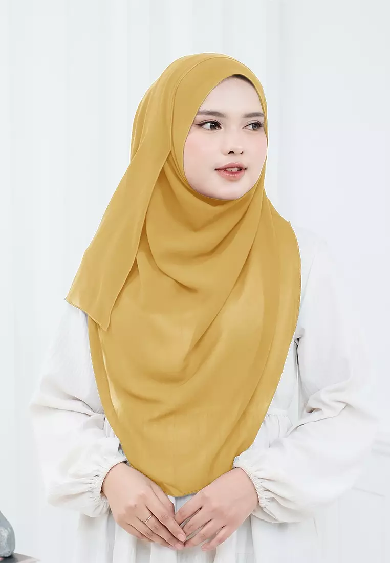 HIJAB INSTAN ZHAZA - MUSTARD