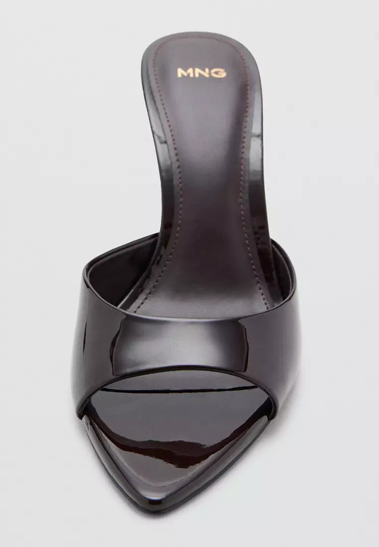Patent Leather High-Heeled Sandals