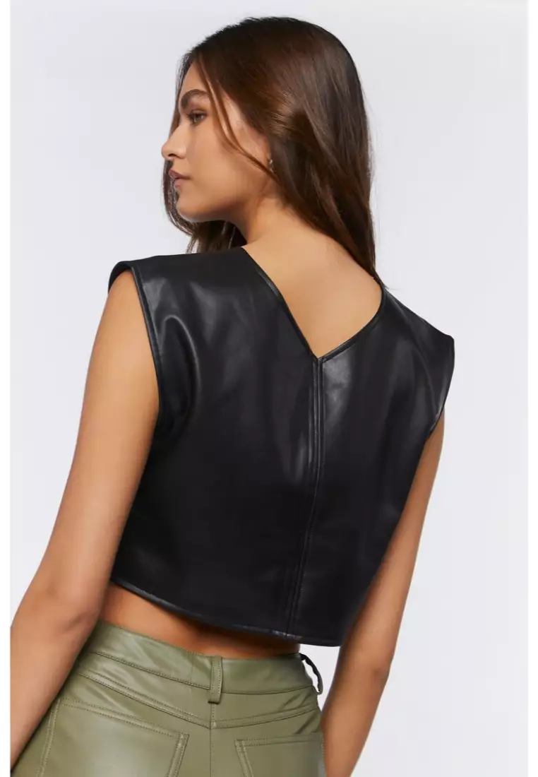 Leather tops deals forever 21