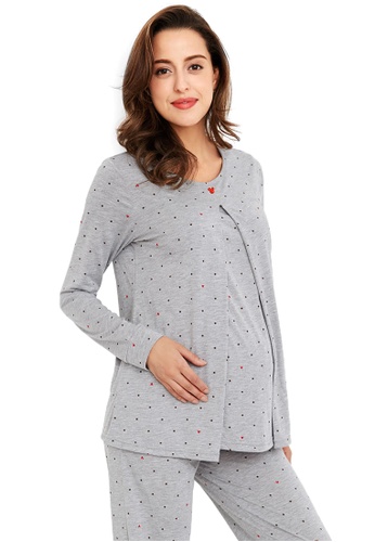 Buy Mamaway Mickey Dotty Maternity Nursing Pajamas Sleepwear Set Online Zalora Malaysia
