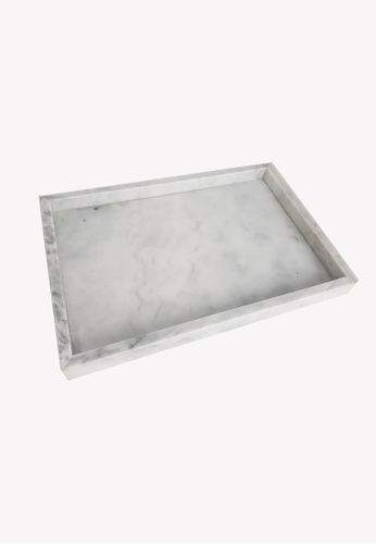 Retail Therapy Ph Natural Marble, Big Glass Vanity Tray
