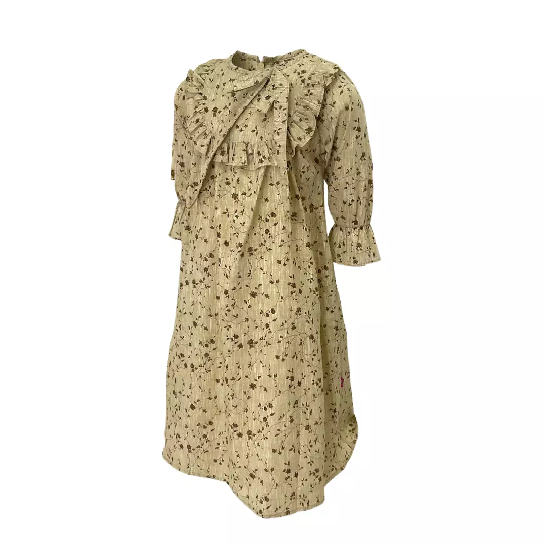 Pingu Gamis Anak Perempuan Printing Flower Cream 94300434G