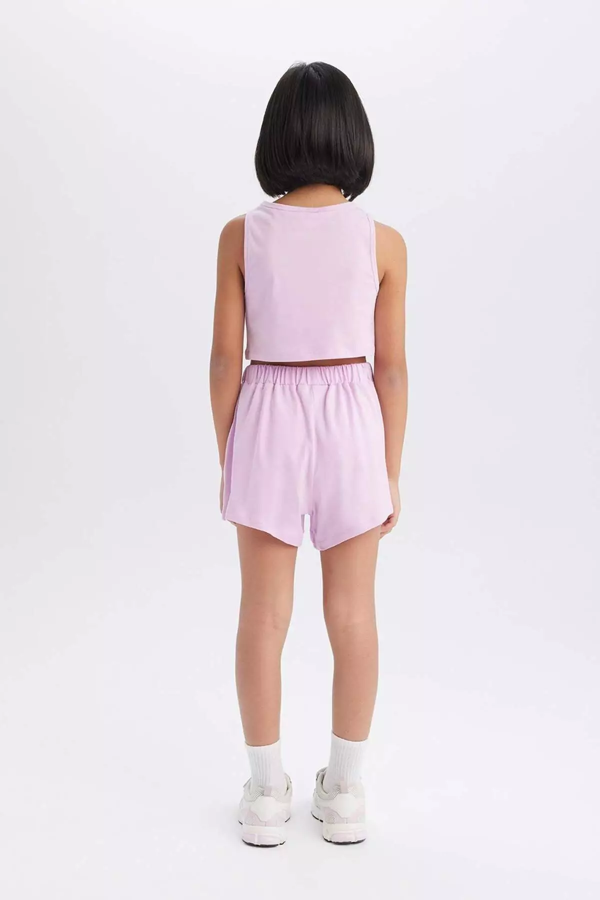 Girl's 2 Piece Set Printed Tank Top Shorts E4897A825Sm