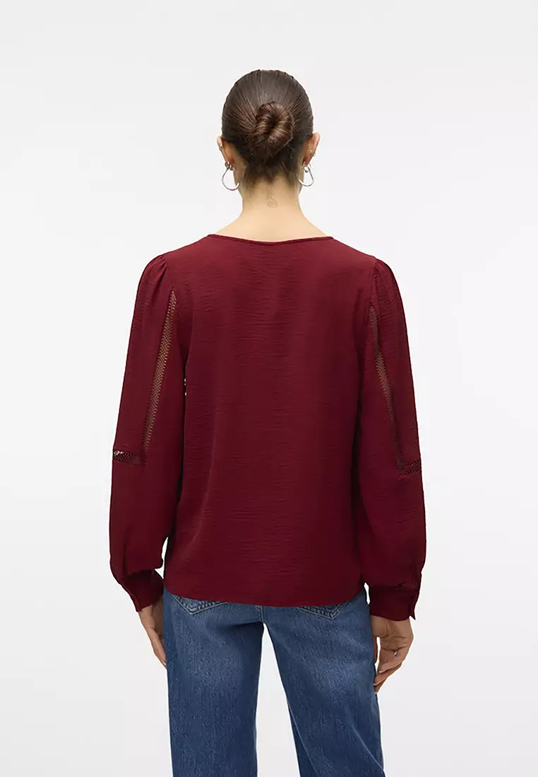 V-Neck Long Sleeves Top