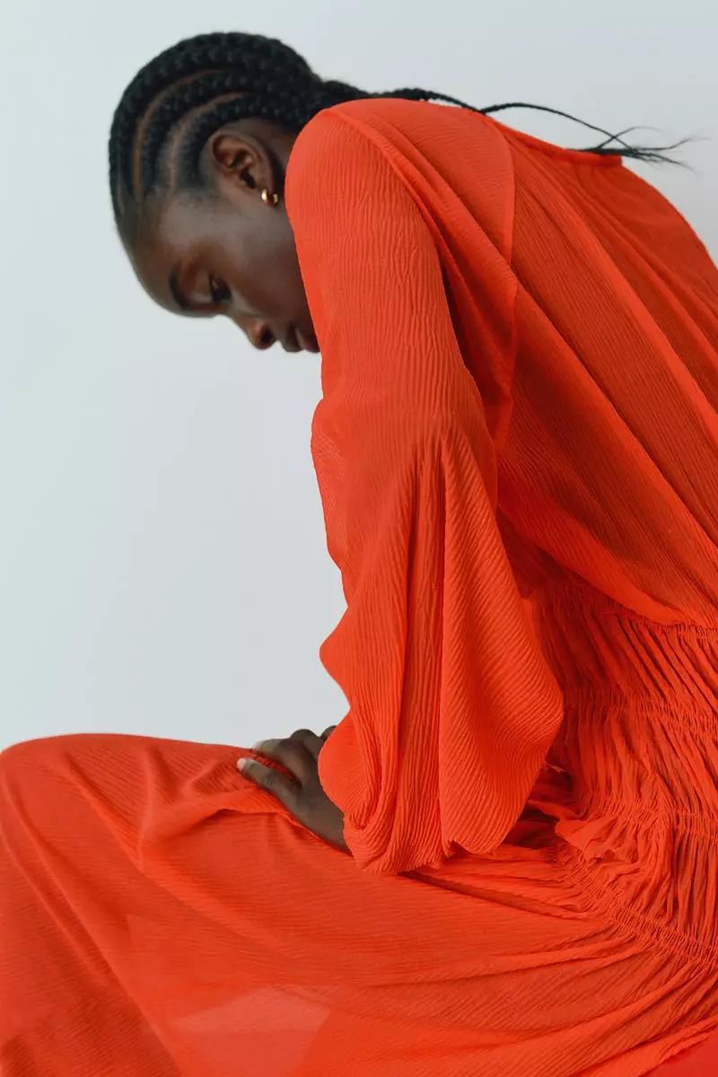 Smock-waisted dress