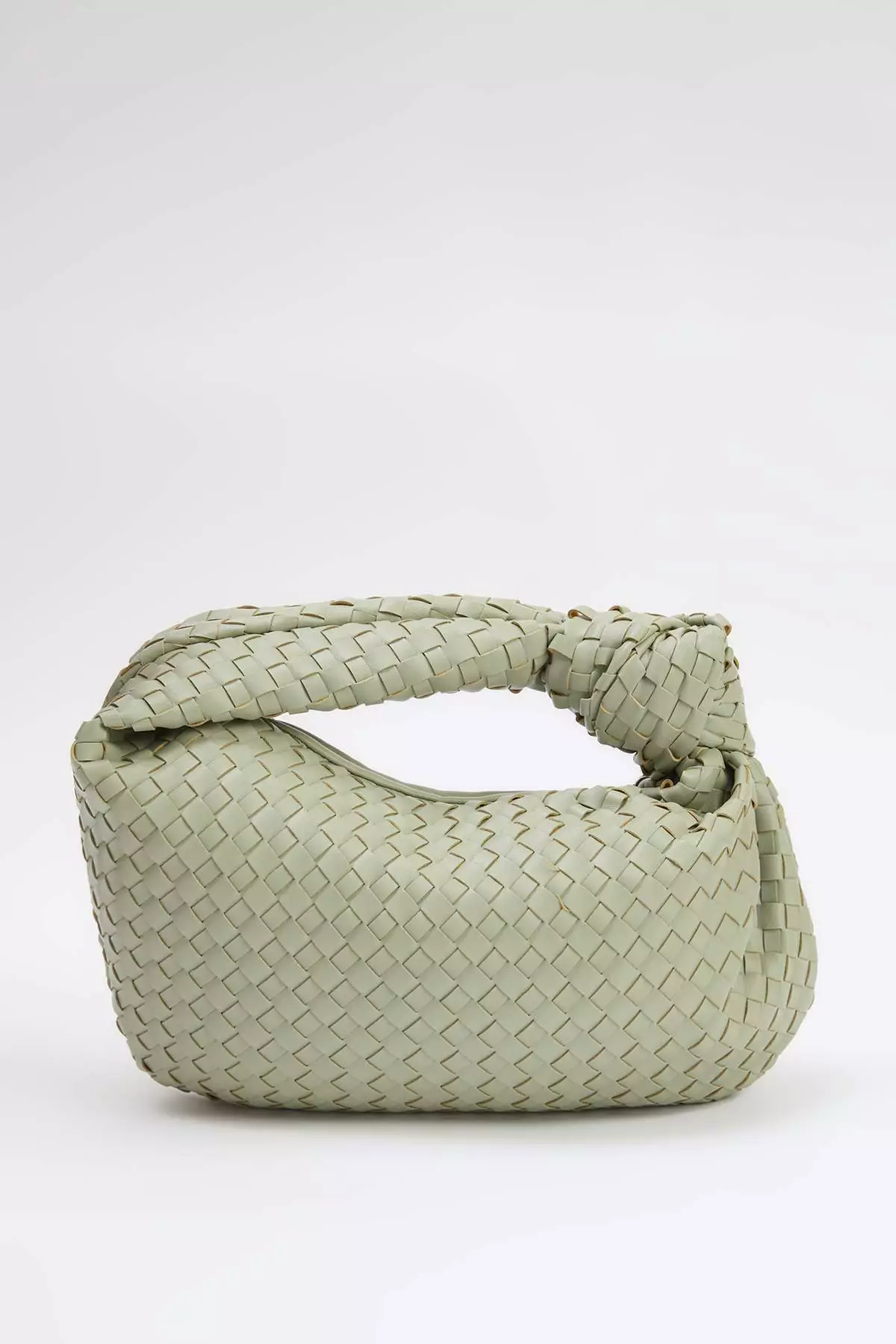 Mint Premium Knitted Detailed Women'S Mini Shoulder Bag Takaw26Oc00072