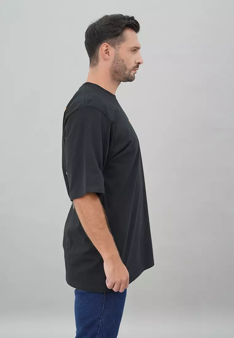 LGS STREET - Kaos Casual Pria Lengan Pendek Motif Polos Sablon Basic Reguler Fit - SO.30.H016.003.C