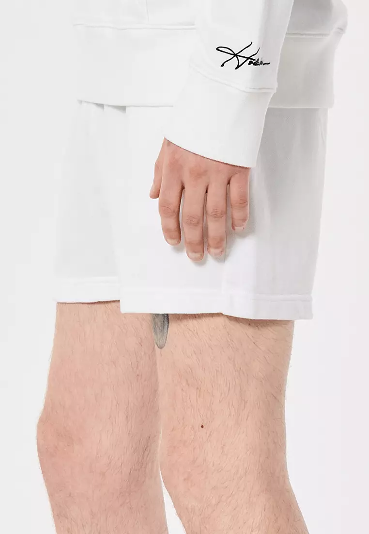 Hollister white discount shorts mens
