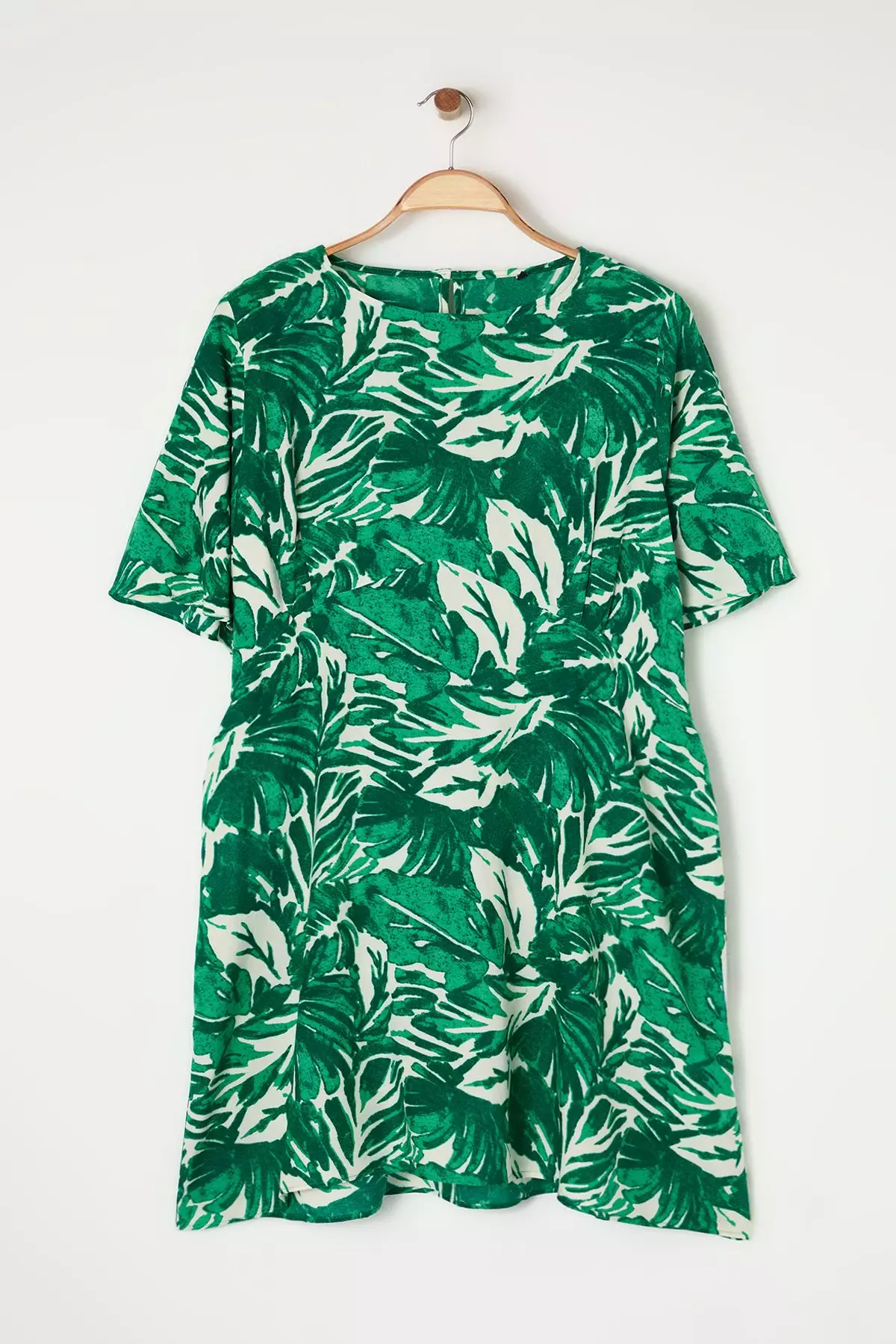 Tropical Floral A-Line Viscose Mini Woven Dress