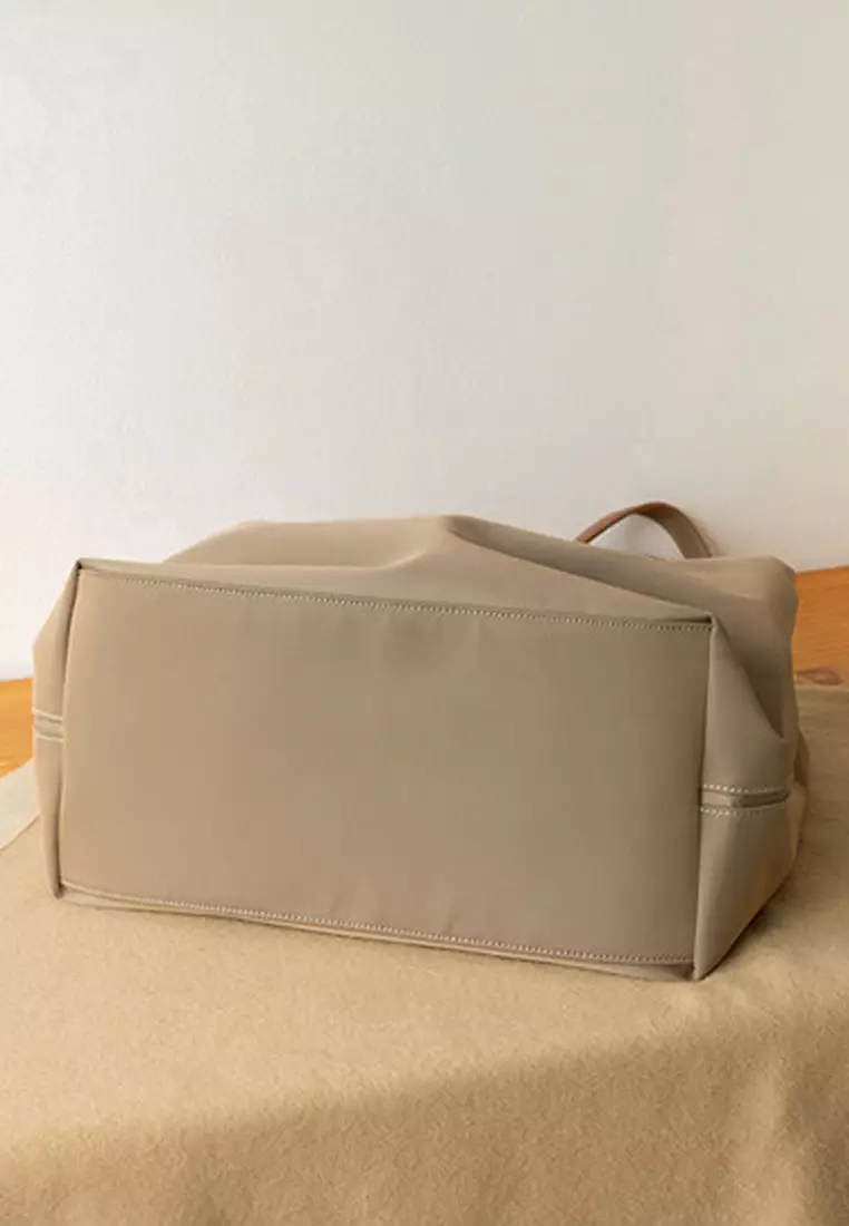 VANSA Fashionable Oxford And Cow Leather Tote Bag VBW-Tb-2017.L